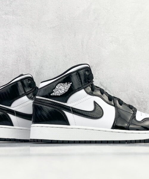 Nike Air Jordan 1 Mid All-Star Black/White Sneaker For Women, Women's Shoes