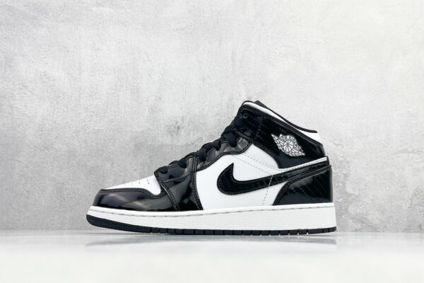 Nike Air Jordan 1 Mid All-Star Black/White Sneaker For Women, Women's Shoes