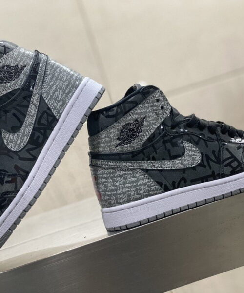 Nike Air Jordan 1 Retro High OG Rebellionaire Black/ White-Particle Grey Sneaker For Women, Women's Shoes