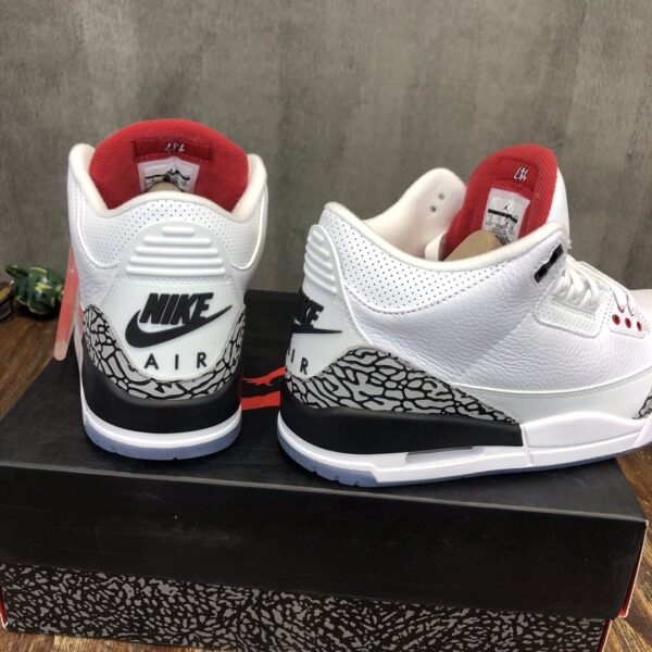 Nike Air Jordan 3 Retro Sneaker High Top White With Elephant Print Sneaker For Women, Women's Shoes