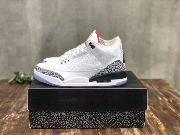 Nike Air Jordan 3 Retro Sneaker High Top White With Elephant Print Sneaker For Women, Women's Shoes