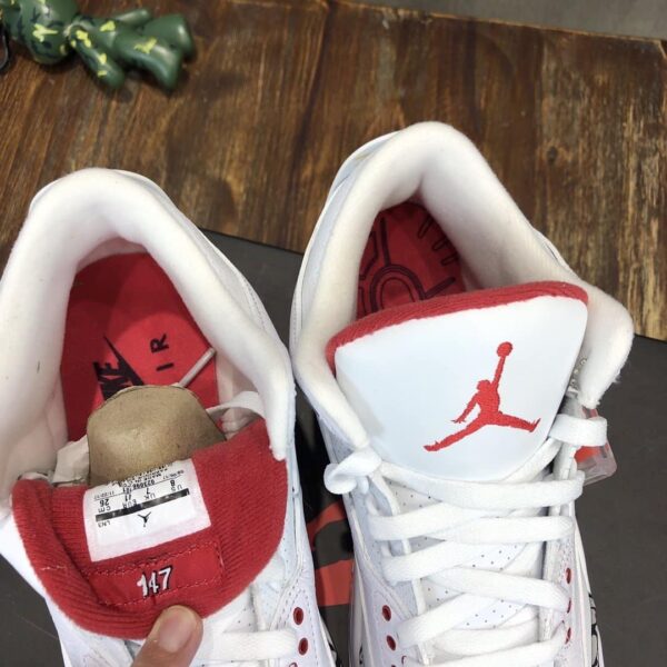 Nike Air Jordan 3 Retro Sneaker High Top White With Elephant Print Sneaker For Women, Women's Shoes