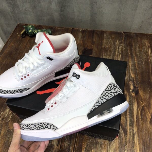 Nike Air Jordan 3 Retro Sneaker High Top White With Elephant Print Sneaker For Women, Women's Shoes