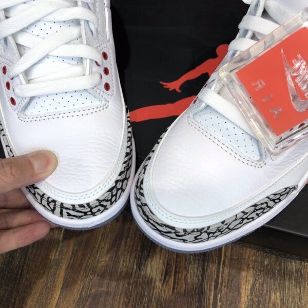 Nike Air Jordan 3 Retro Sneaker High Top White With Elephant Print Sneaker For Women, Women's Shoes