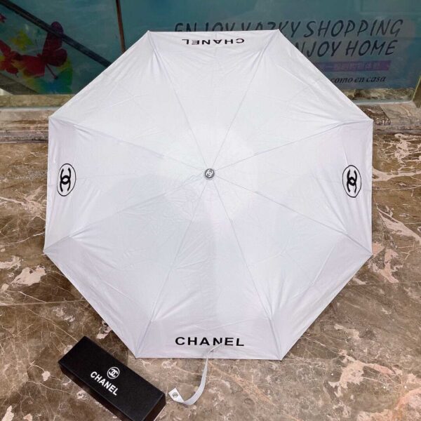 Nylon CC Folding Umbrella White
