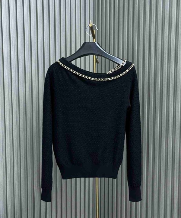 Off Shoulder Knit Top Black For Women