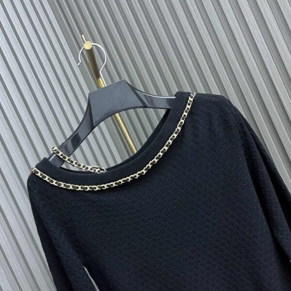 Off Shoulder Knit Top Black For Women