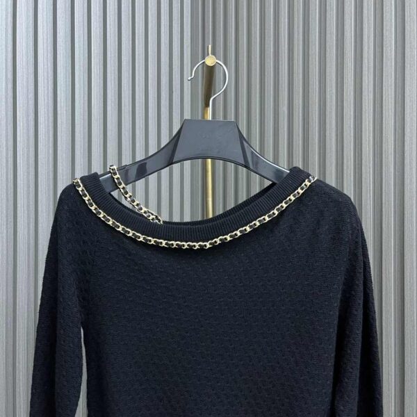 Off Shoulder Knit Top Black For Women