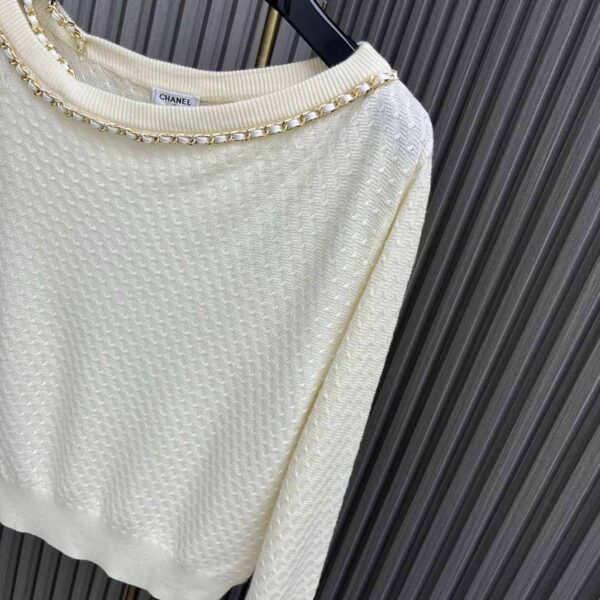 Off Shoulder Knit Top White For Women