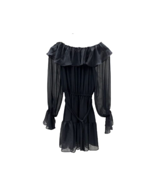 Off-The Shoulder Neckline Dress Black For Women