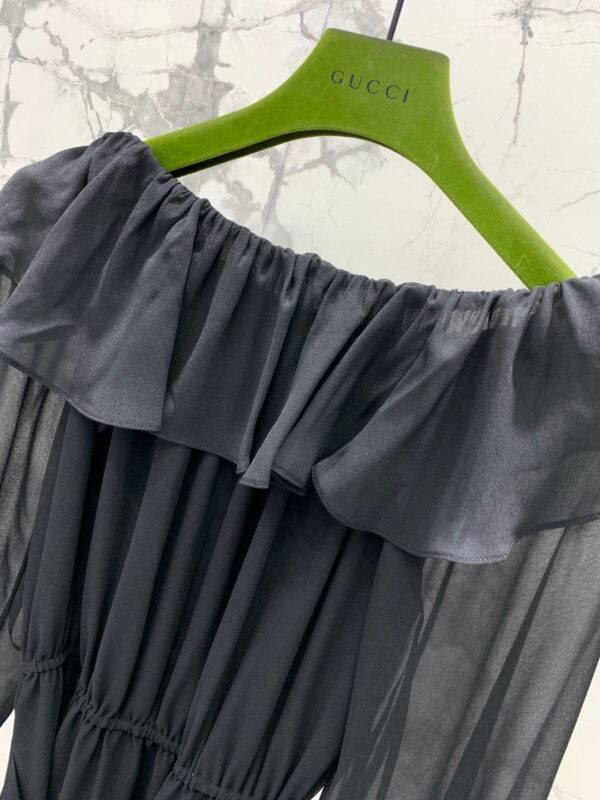 Off-The Shoulder Neckline Dress Black For Women