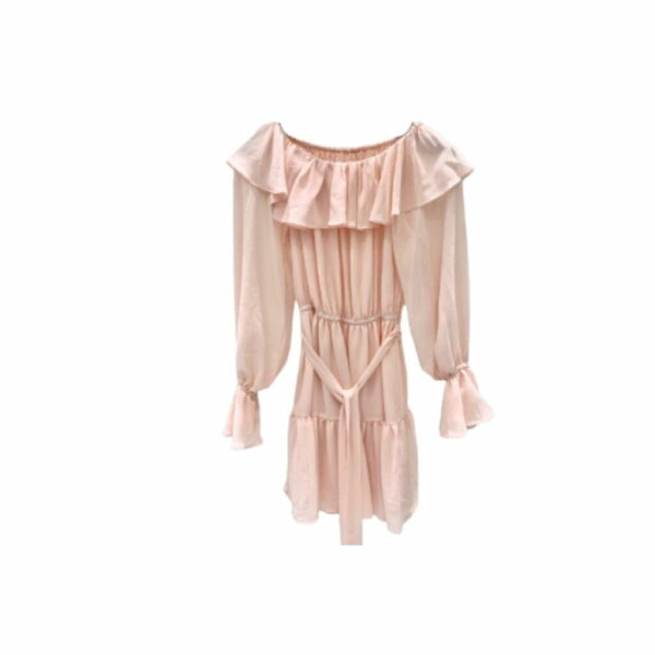 Off-The Shoulder Neckline Dress Pink For Women