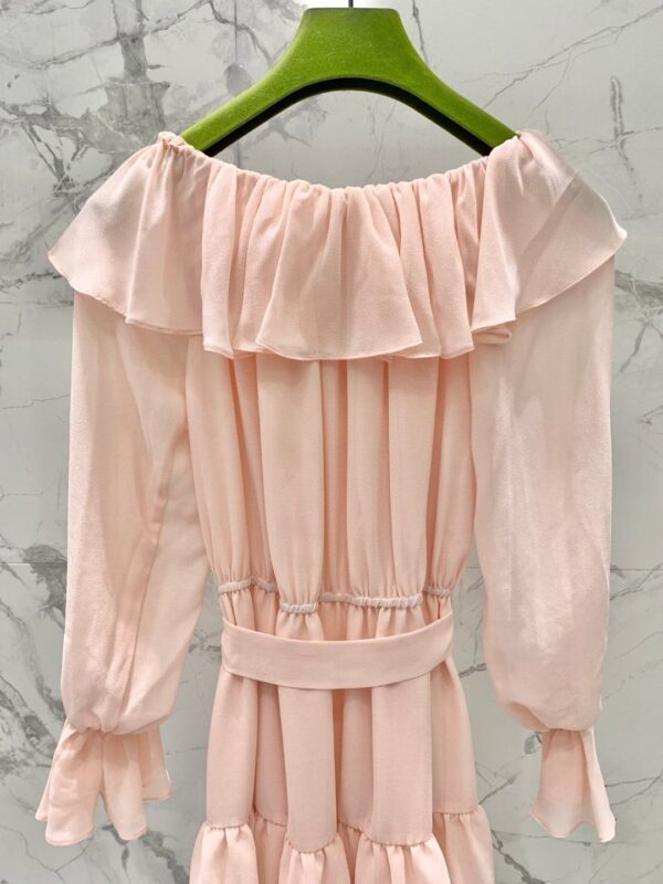 Off-The Shoulder Neckline Dress Pink For Women