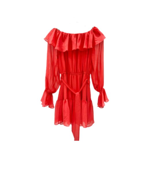 Off-The Shoulder Neckline Dress Red For Women