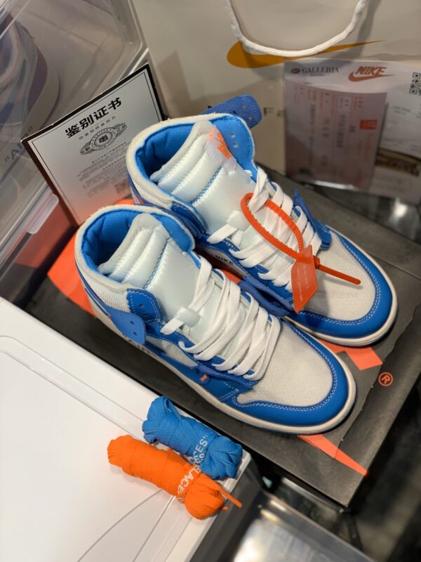 Off-White x Nike Air Jordan 1 Retro High OG ‘UNC’ Blue For Women, Women's Shoes