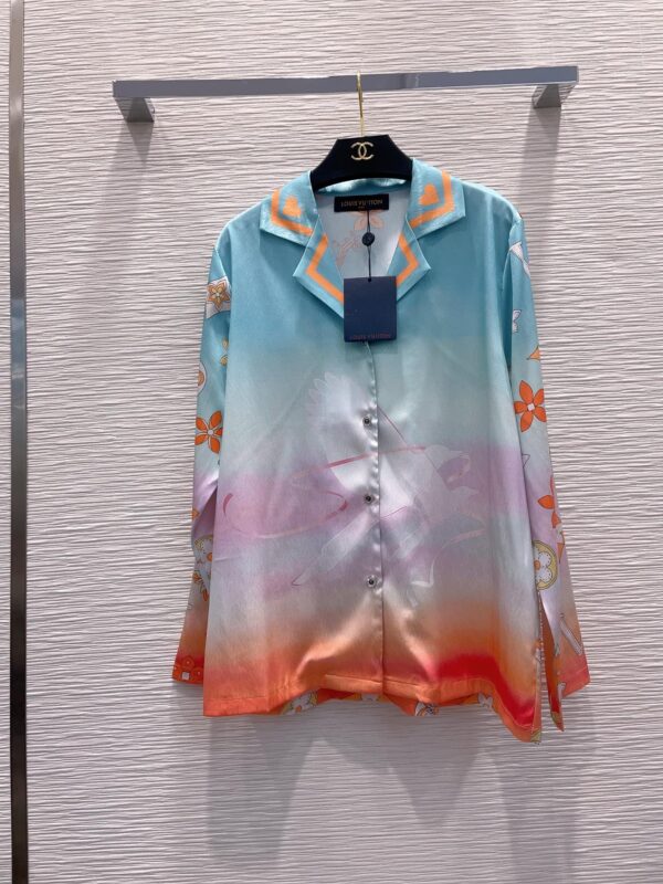 Ombre Pants And Shirt Pyjama Multicolor For Women