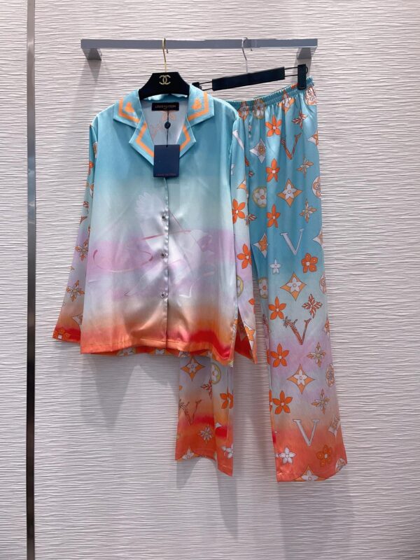 Ombre Pants And Shirt Pyjama Multicolor For Women