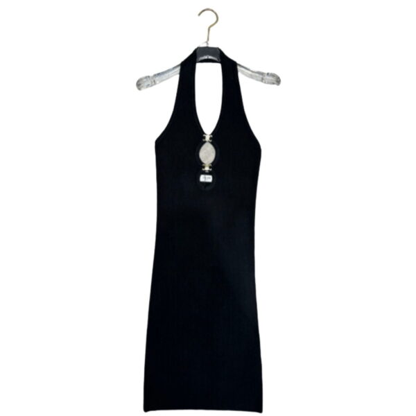 Open-Back Mini Dress Black For Women 2AI60898T.38NO