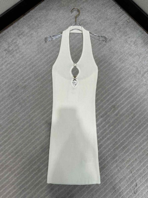 Open-Back Mini Dress White For Women