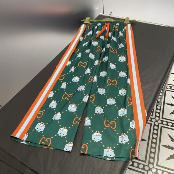 Orange Border Jacket And Pants Green For Women