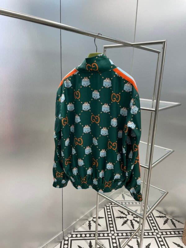 Orange Border Jacket And Pants Green For Women