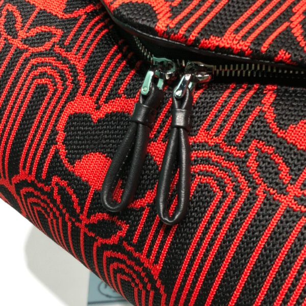 Padded Jacquard Prada Signaux Bag In Red For Women 13in/ 33cm