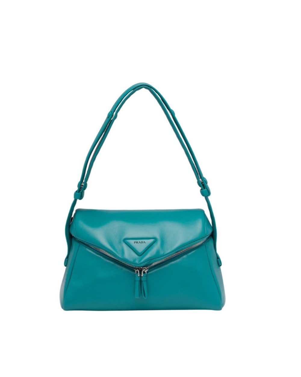 Padded Nappa Prada Signaux Bag In Green For Women 13in/ 33cm