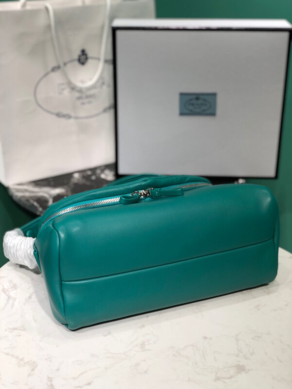 Padded Nappa Prada Signaux Bag In Green For Women 13in/ 33cm