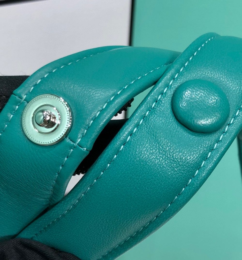 Padded Nappa Prada Signaux Bag In Green For Women 13in/ 33cm