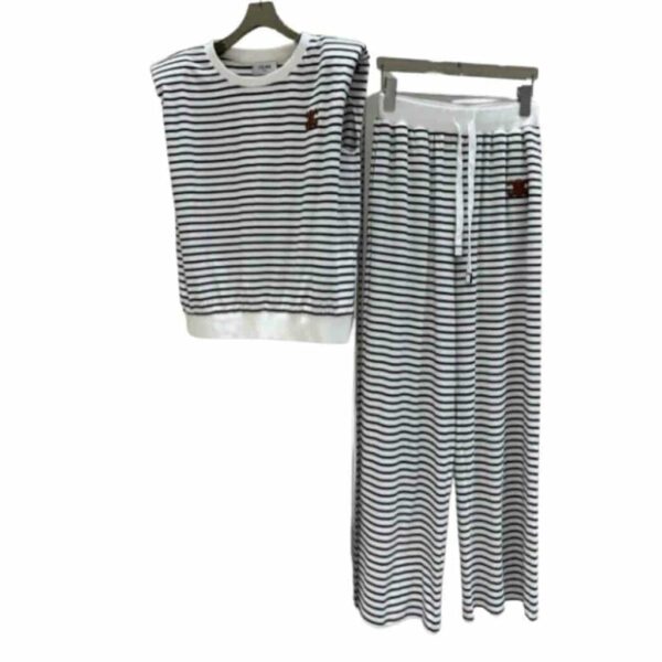 Pants And Sleeveless Shirt White For Women