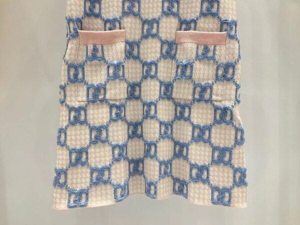 Pearl Collar Dress Blue For Women