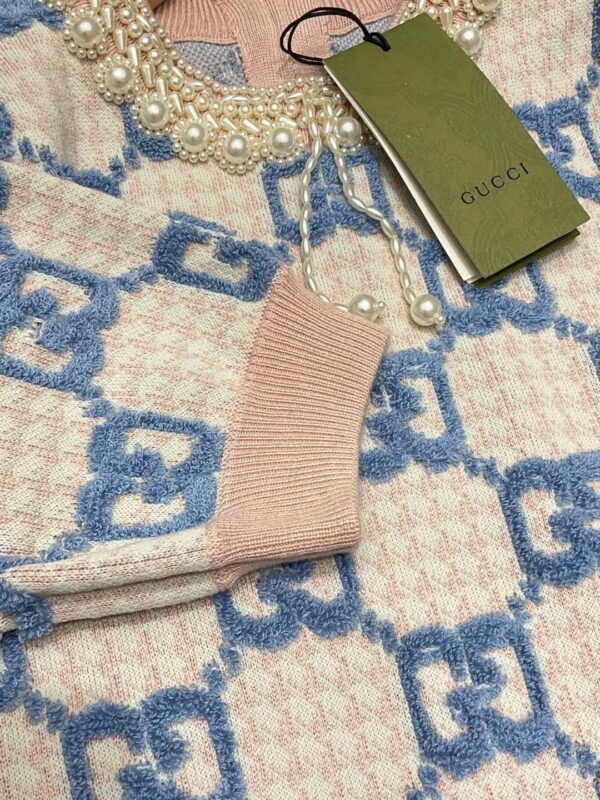 Pearl Collar Dress Blue For Women