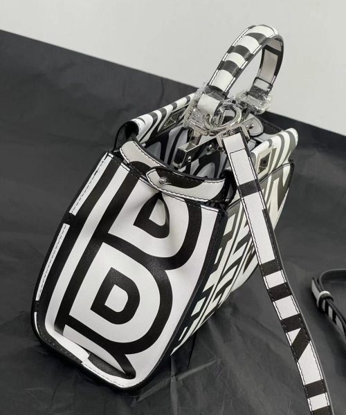 1:1 Replica Peekaboo Iseeu Mini Bag Black And White For Women 9in/ 23cm