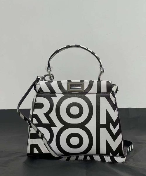 1:1 Replica Peekaboo Iseeu Mini Bag Black And White For Women 9in/ 23cm