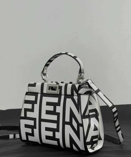 1:1 Replica Peekaboo Iseeu Mini Bag Black And White For Women 9in/ 23cm