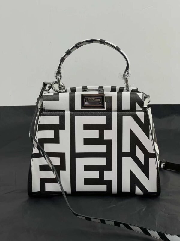 1:1 Replica Peekaboo Iseeu Mini Bag Black And White For Women 9in/ 23cm