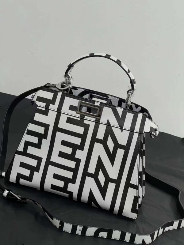 1:1 Replica Peekaboo Iseeu Small Bag Black And White For Women 10.5in/ 27cm