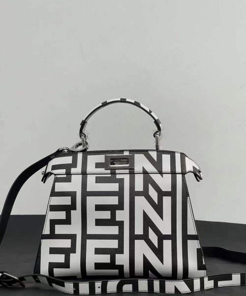 1:1 Replica Peekaboo Iseeu Small Bag Black And White For Women 10.5in/ 27cm