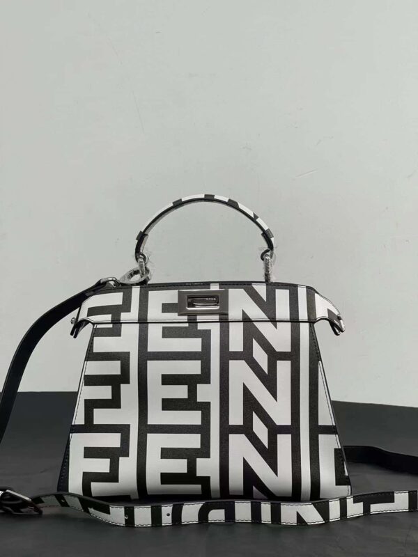 1:1 Replica Peekaboo Iseeu Small Bag Black And White For Women 10.5in/ 27cm