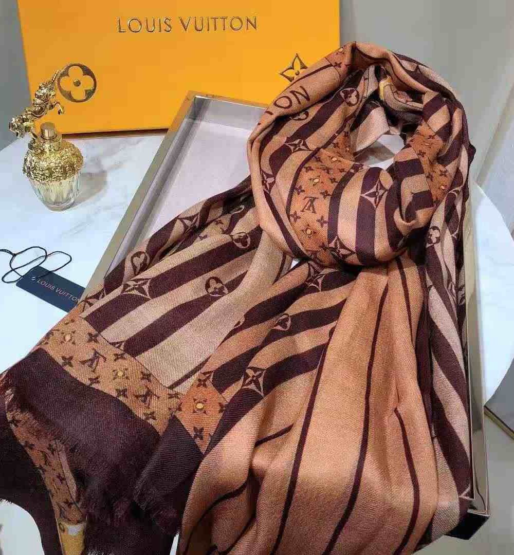 Plaid Denim Shawl Brown For Women