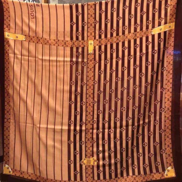 Plaid Denim Shawl Brown For Women