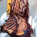 Plaid Denim Shawl Brown For Women