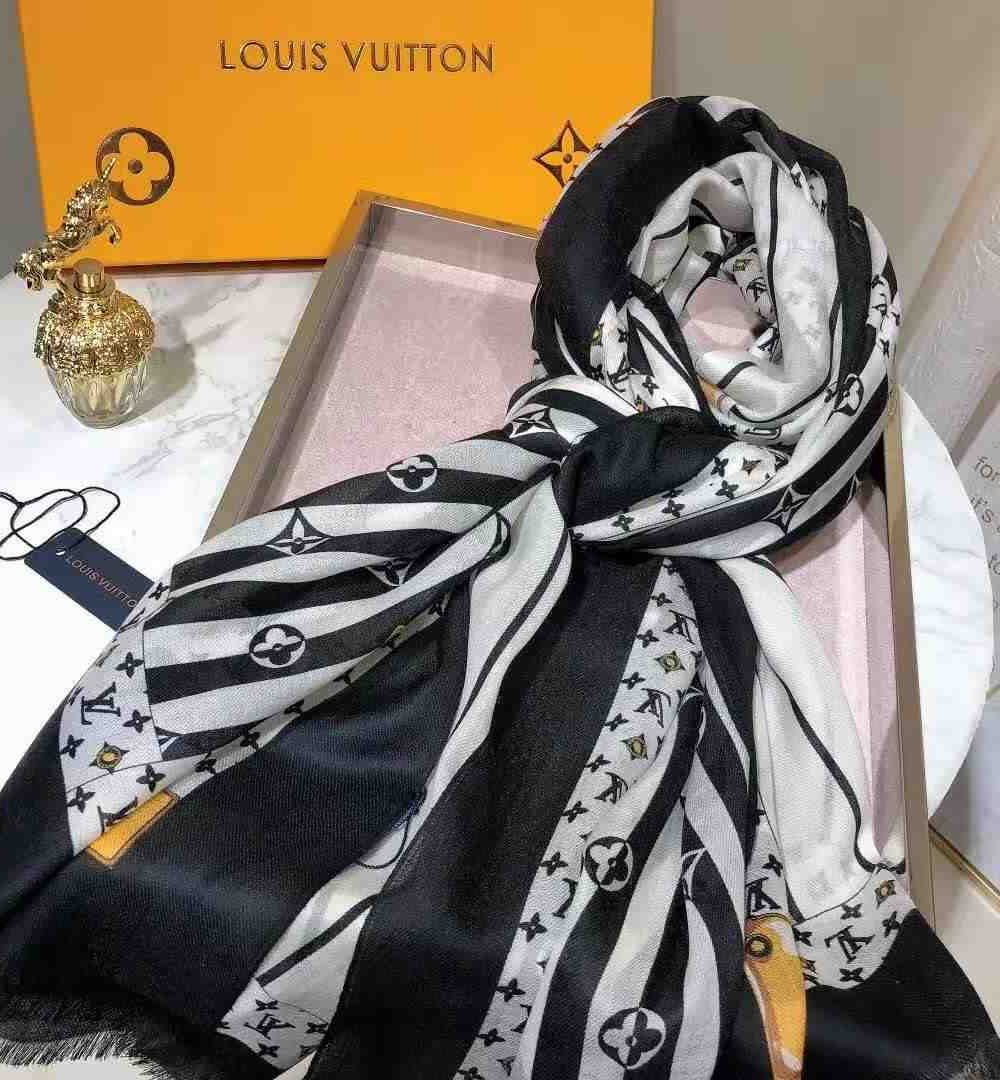 Plaid Denim Shawl White And Black For Women