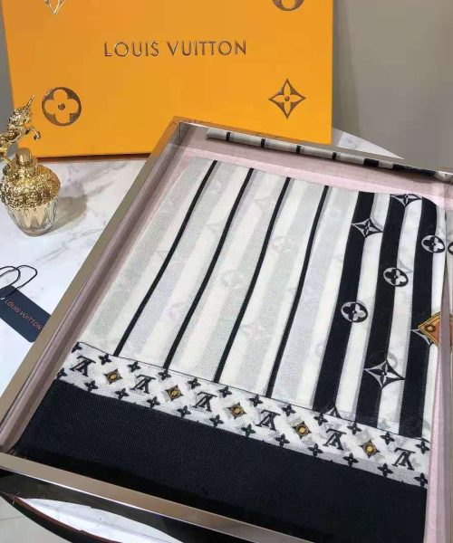 Plaid Denim Shawl White And Black For Women