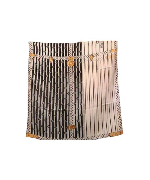 Plaid Denim Shawl White And Black For Women