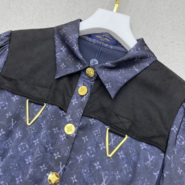 Pleated Shirt Dress Blue For Women