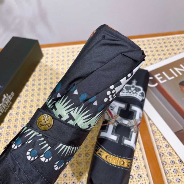 Pluie De H Umbrella With Logo Horse Black