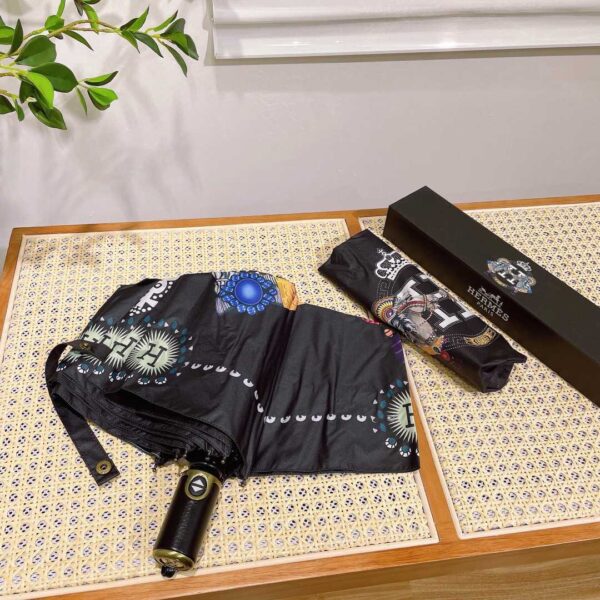 Pluie De H Umbrella With Logo Horse Black