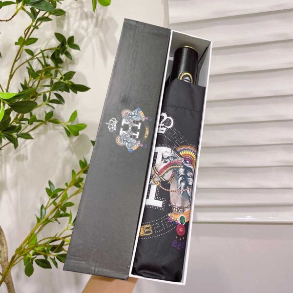 Pluie De H Umbrella With Logo Horse Black