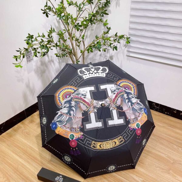 Pluie De H Umbrella With Logo Horse Black